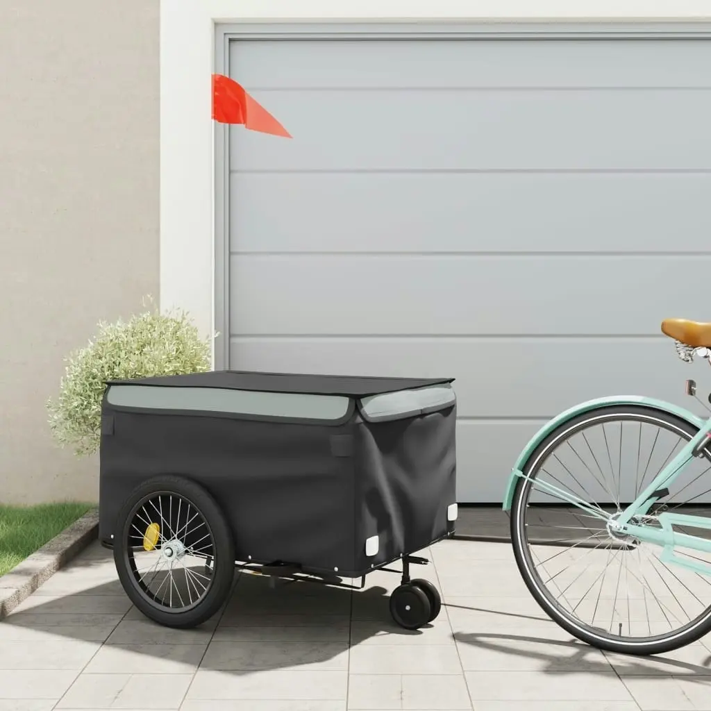 Bike Trailer Black and Grey 45 kg Iron 94112