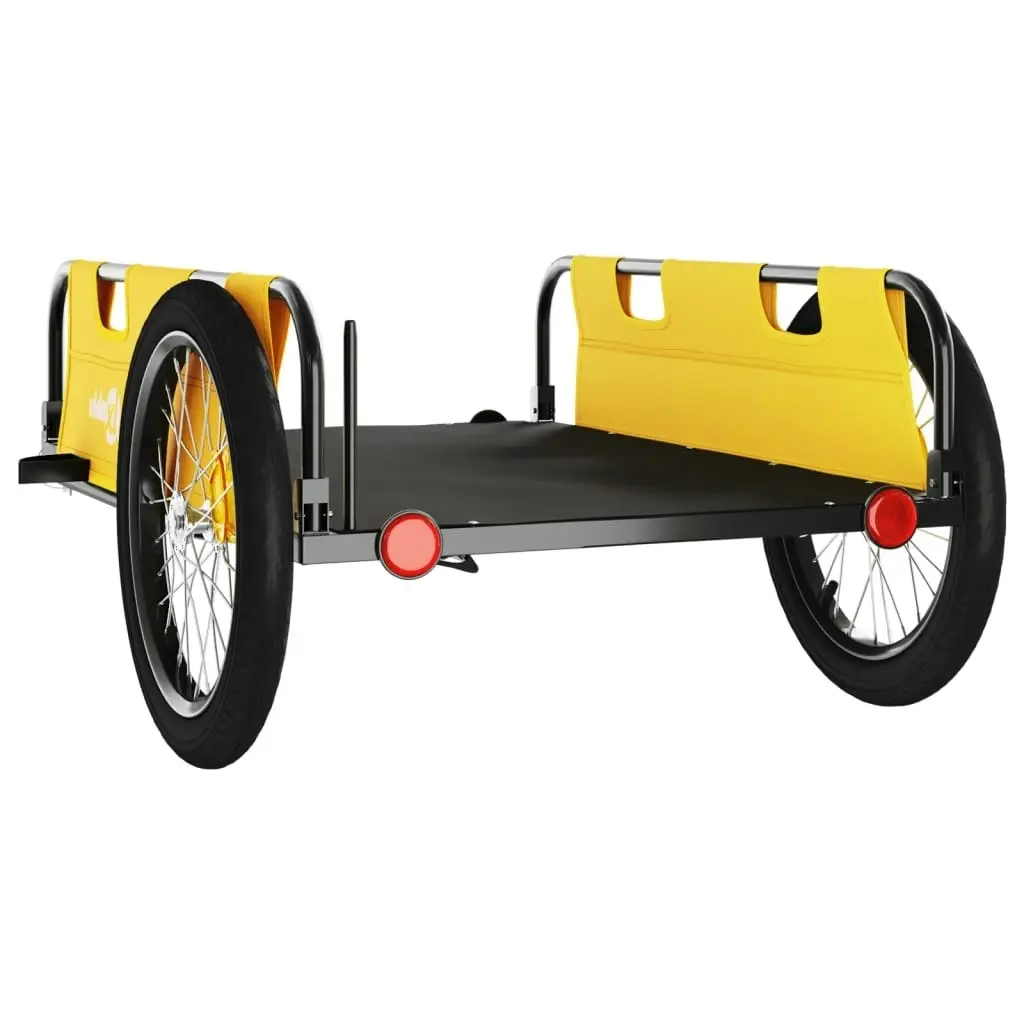 Bike Trailer Yellow Oxford Fabric and Iron 94176