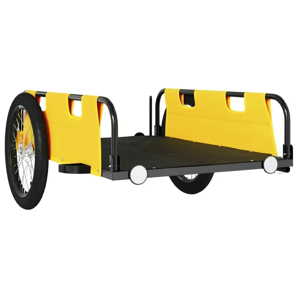 Bike Trailer Yellow Oxford Fabric and Iron 94176