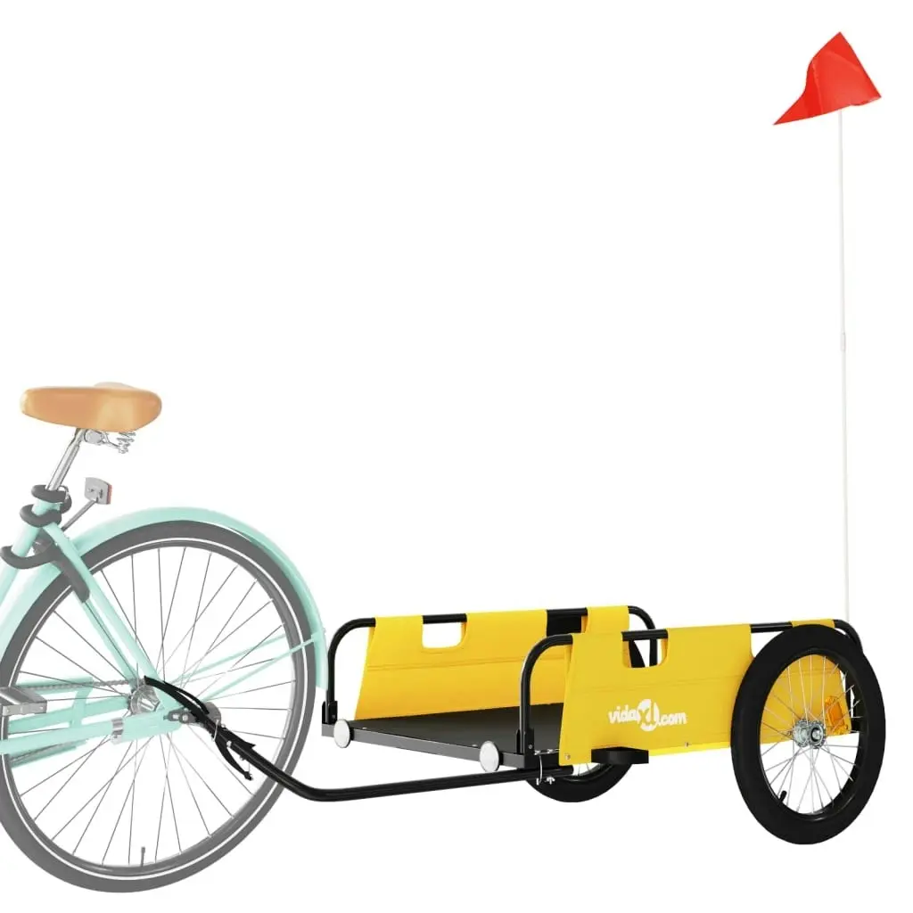 Bike Trailer Yellow Oxford Fabric and Iron 94176