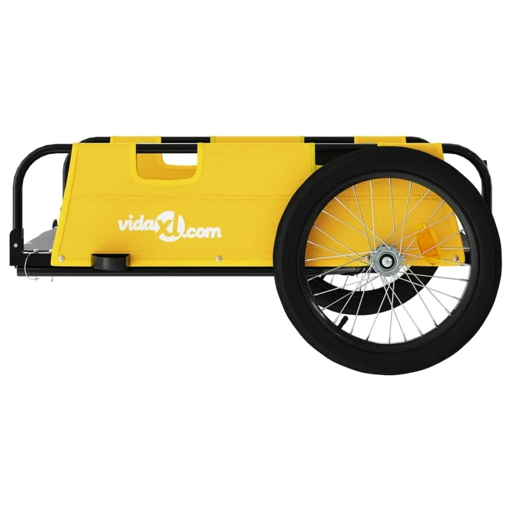 Bike Trailer Yellow Oxford Fabric and Iron 94176