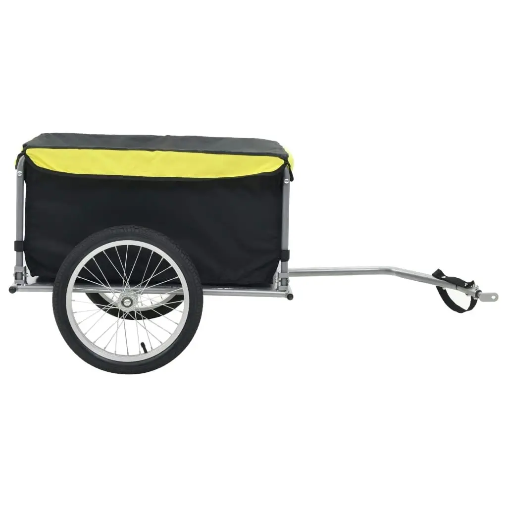 Bike Trailer Black and Yellow 65 kg 91684