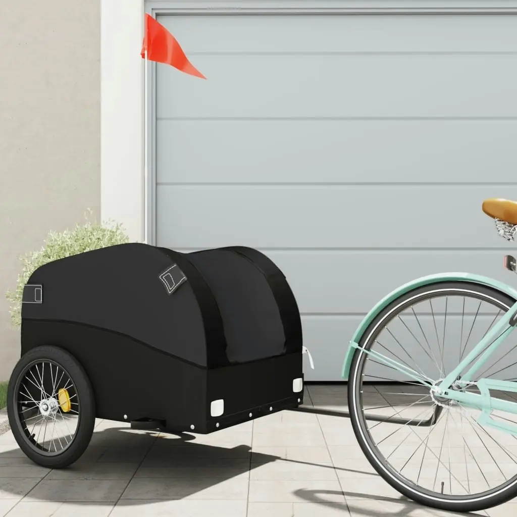 Bike Trailer Black 45 kg Iron 94129