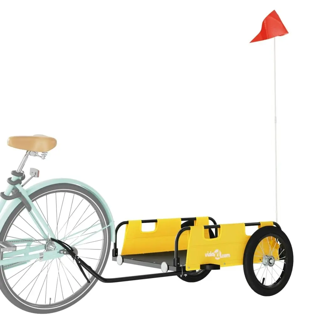 Bike Trailer Yellow Oxford Fabric and Iron 94169