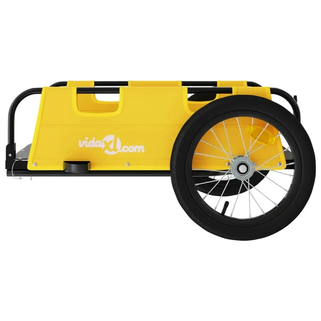 Bike Trailer Yellow Oxford Fabric and Iron 94169