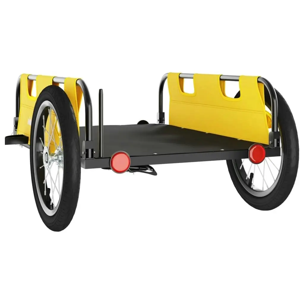 Bike Trailer Yellow Oxford Fabric and Iron 94169