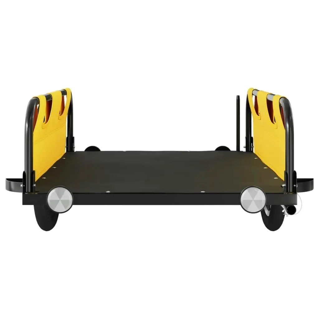 Bike Trailer Yellow Oxford Fabric and Iron 94169