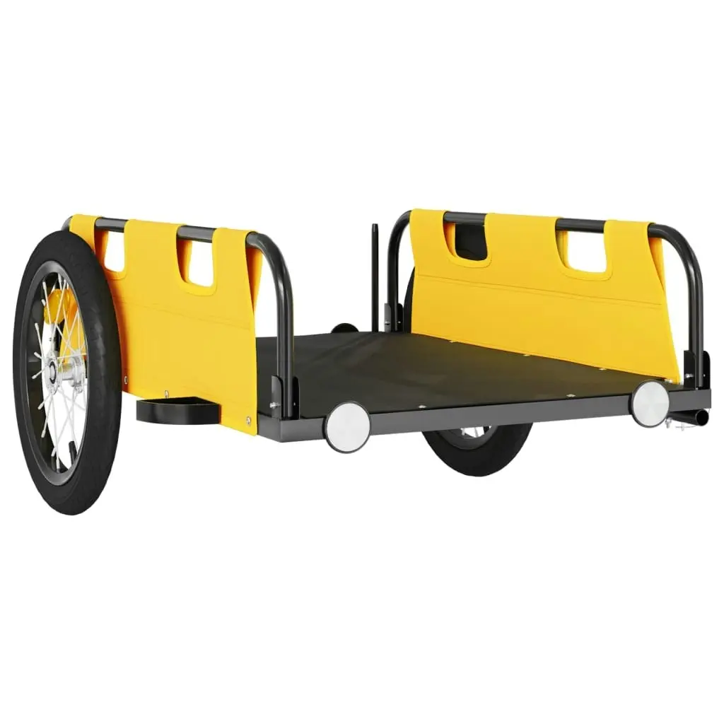 Bike Trailer Yellow Oxford Fabric and Iron 94169