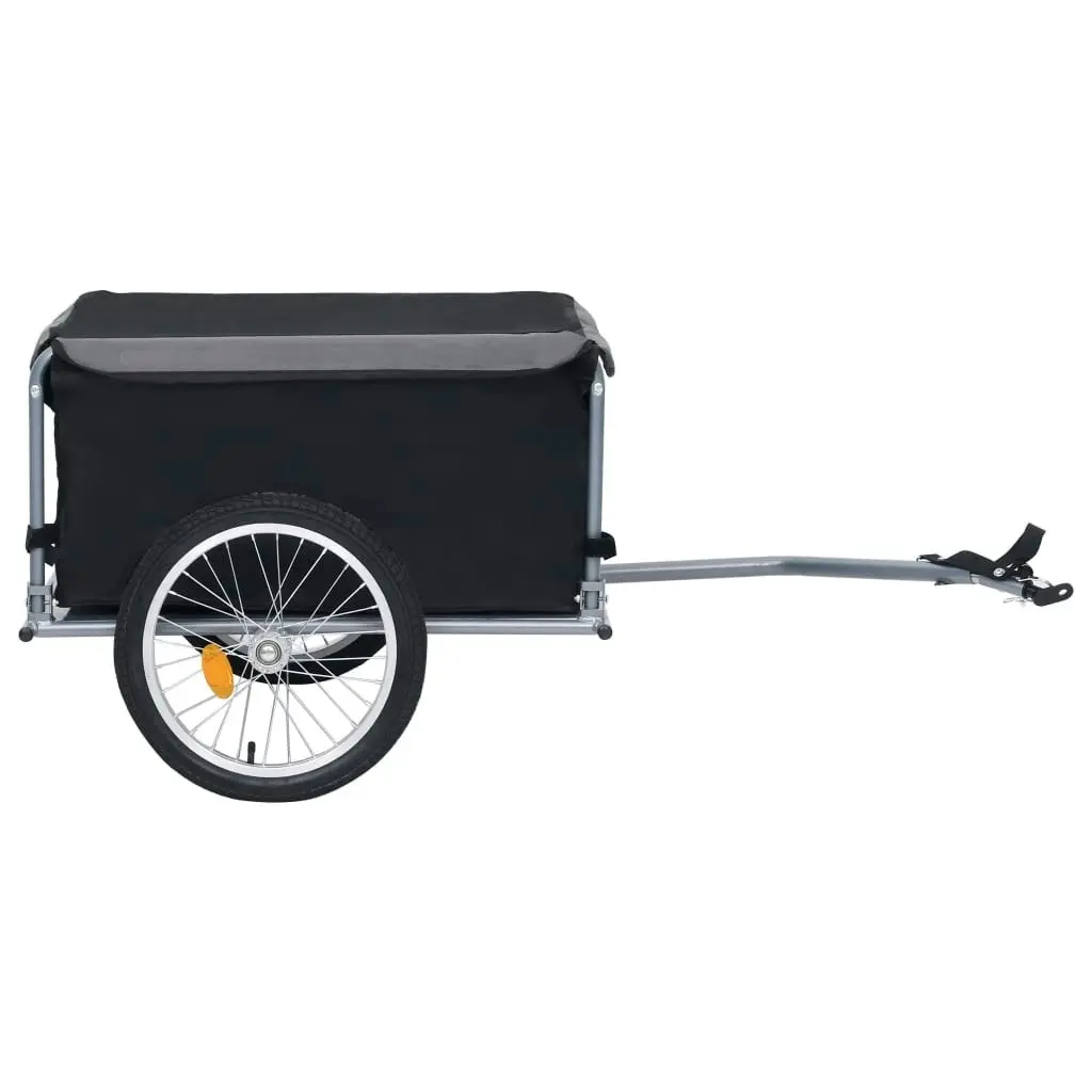 Bike Trailer Black and Grey 65 kg 92590