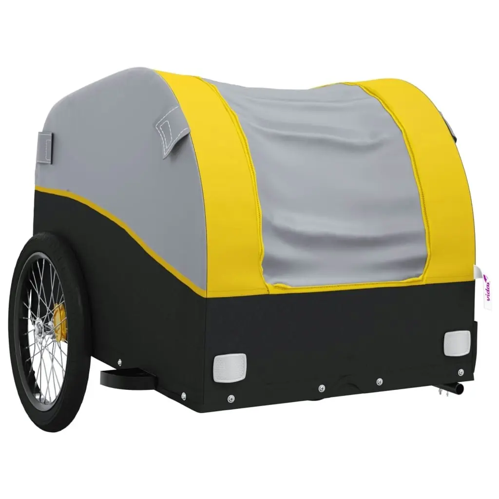 Bike Trailer Black and Yellow 30 kg Iron 94120