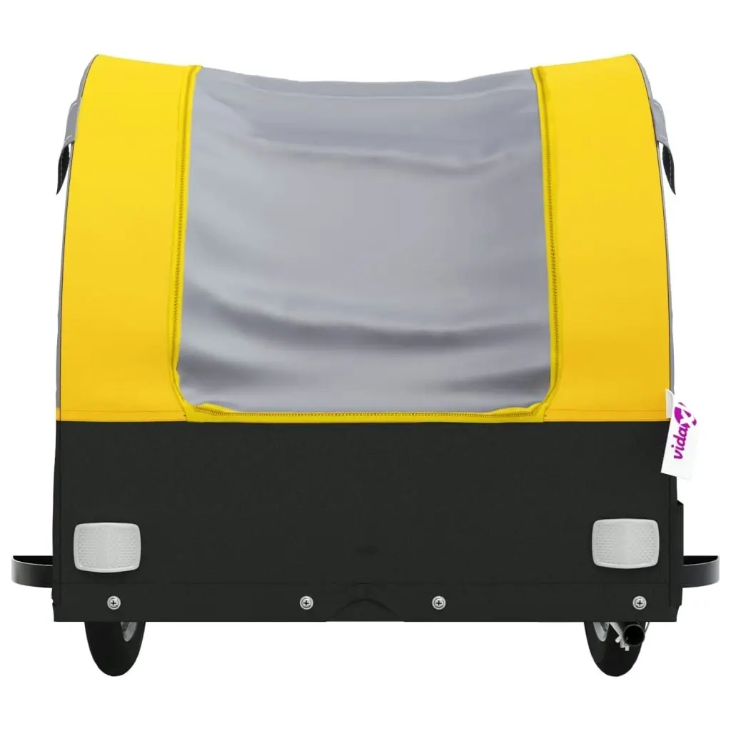 Bike Trailer Black and Yellow 30 kg Iron 94120