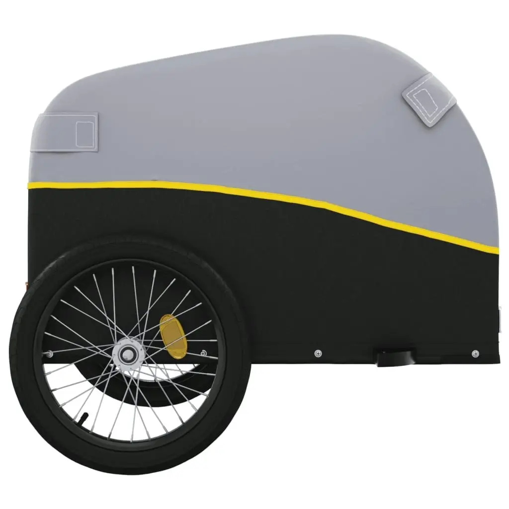 Bike Trailer Black and Yellow 30 kg Iron 94120