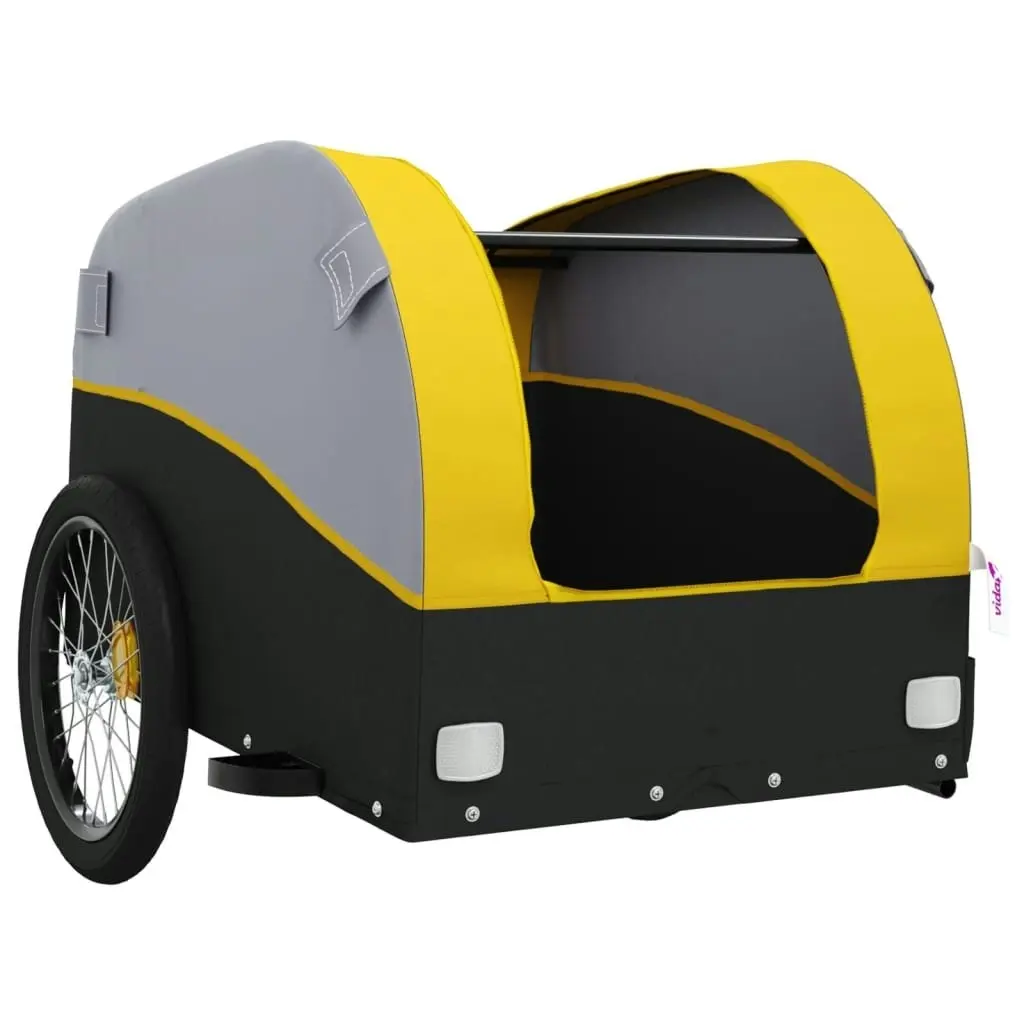 Bike Trailer Black and Yellow 30 kg Iron 94120