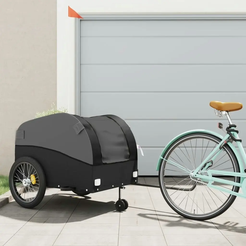 Bike Trailer Black 45 kg Iron 94157