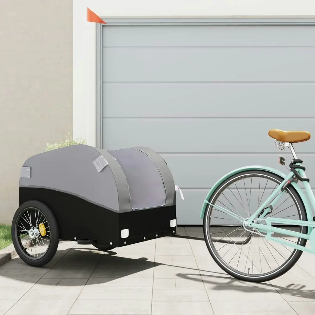 Bike Trailer Black and Grey 45 kg Iron 94133