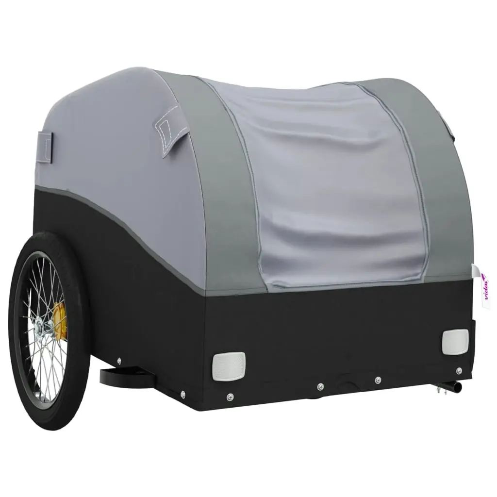 Bike Trailer Black and Grey 45 kg Iron 94133