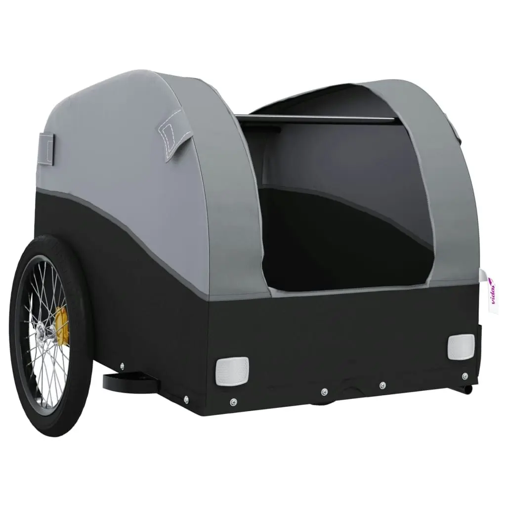 Bike Trailer Black and Grey 45 kg Iron 94133