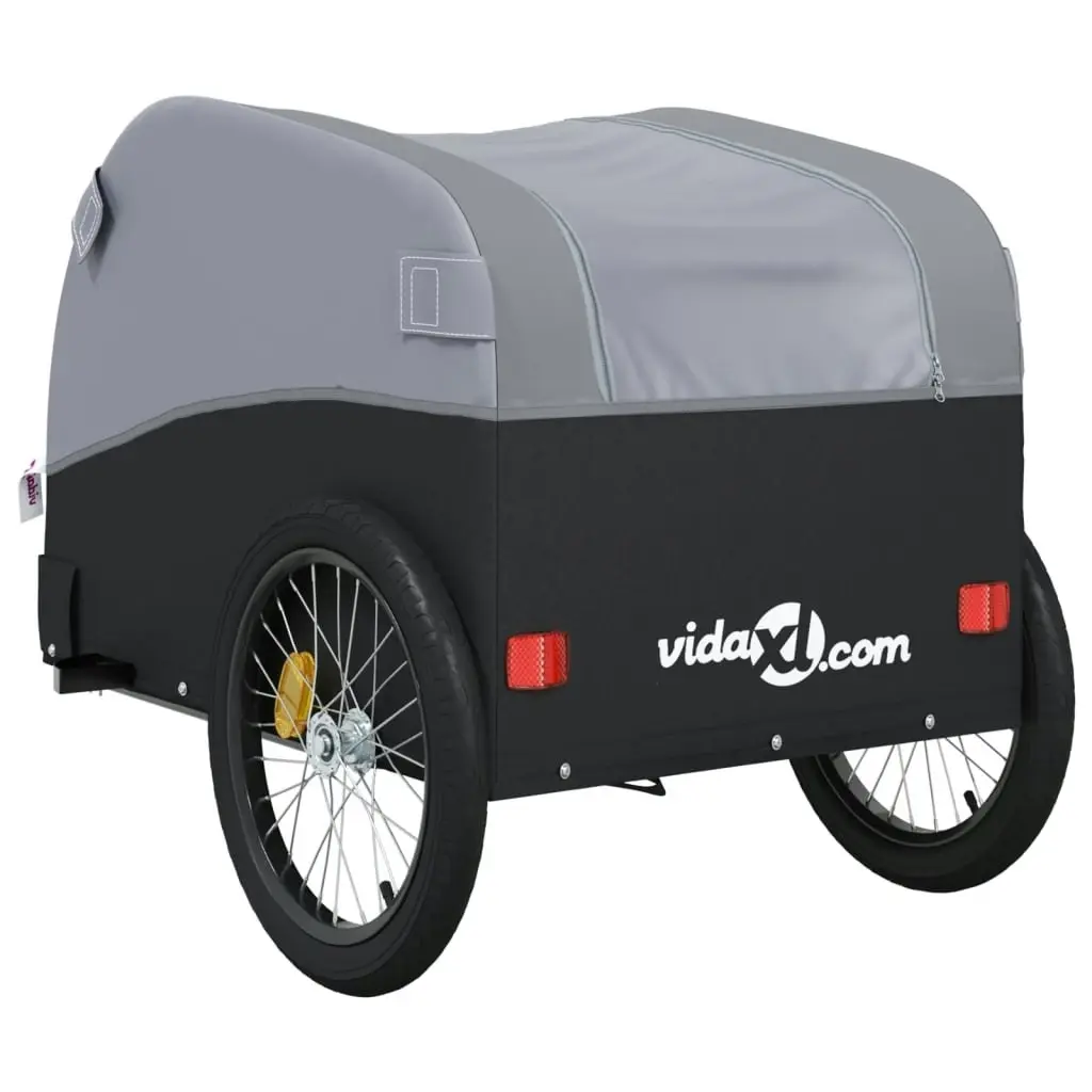 Bike Trailer Black and Grey 45 kg Iron 94133