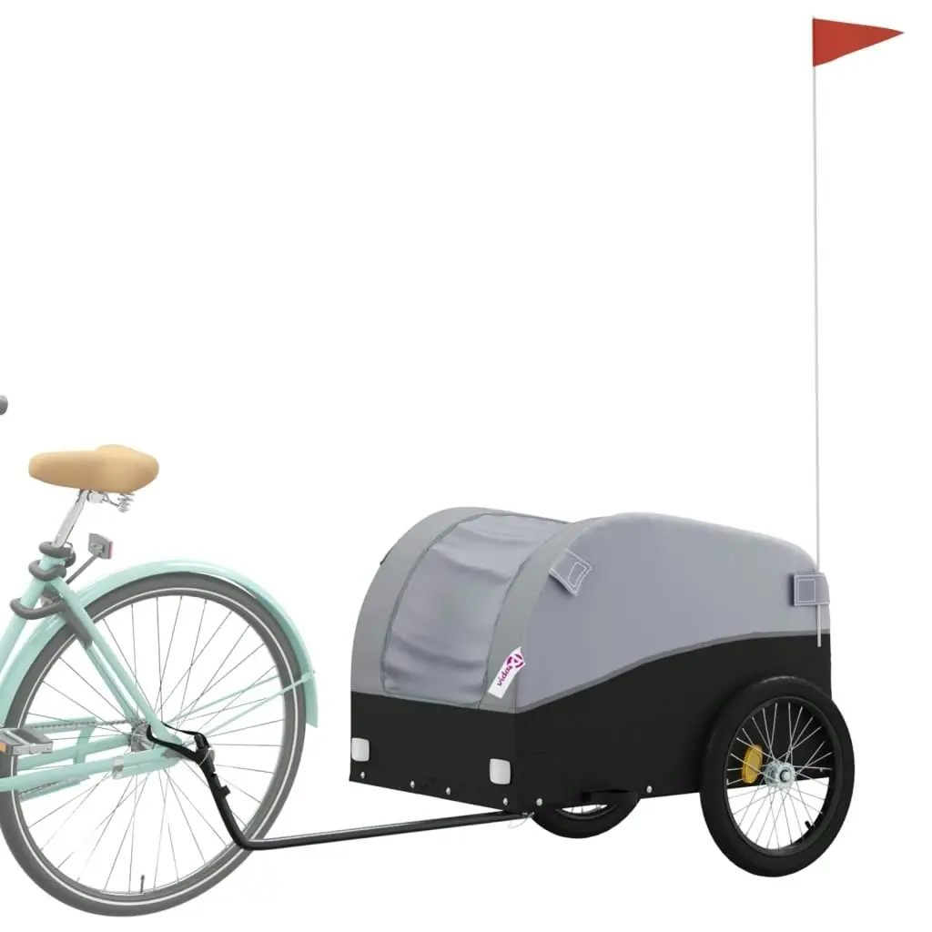 Bike Trailer Black and Grey 45 kg Iron 94133