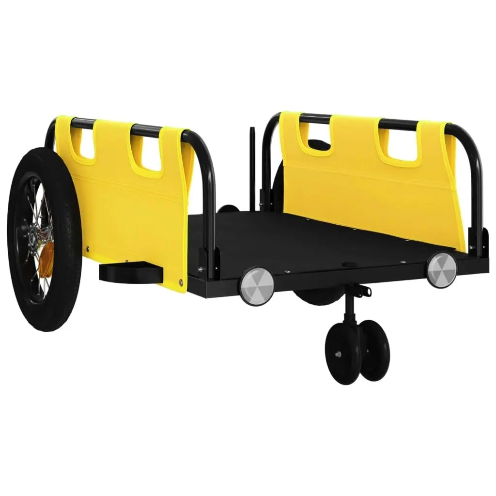 Bike Trailer Yellow Oxford Fabric and Iron 94183