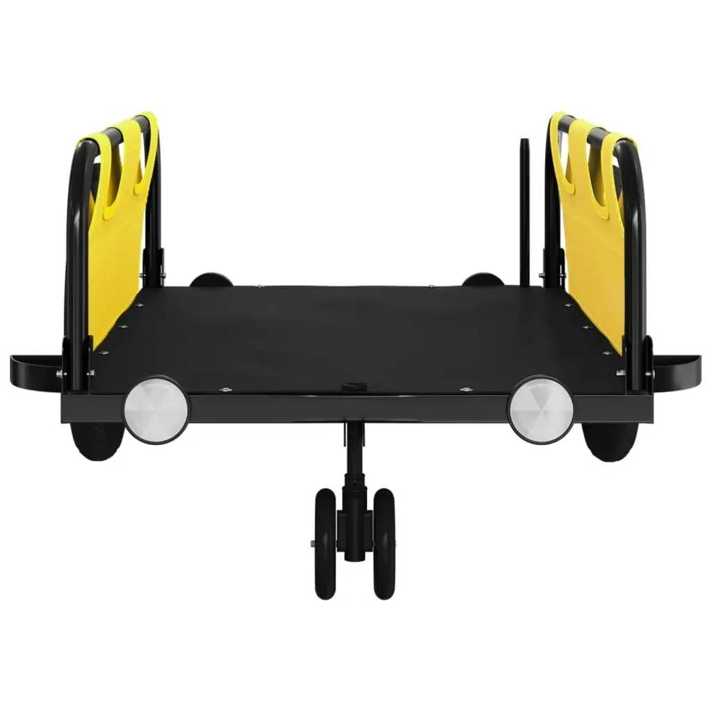 Bike Trailer Yellow Oxford Fabric and Iron 94183