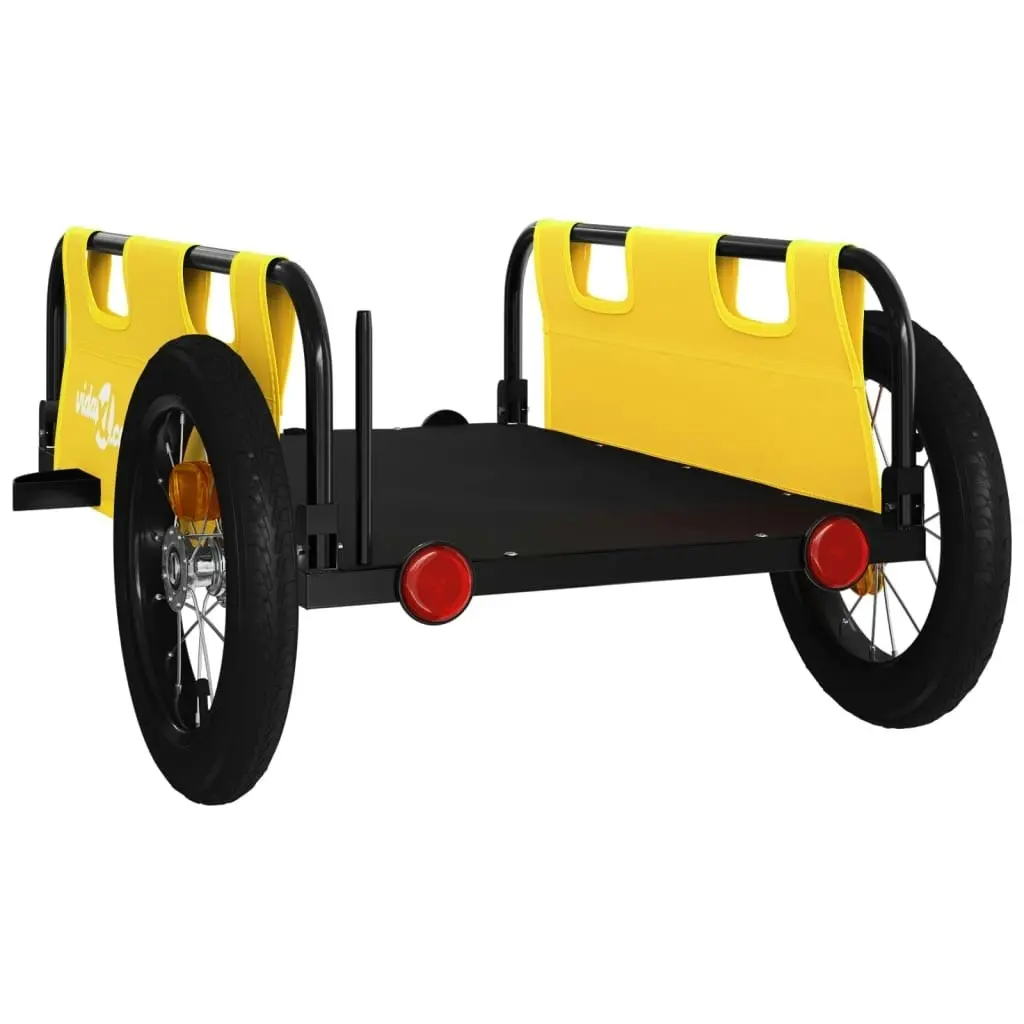 Bike Trailer Yellow Oxford Fabric and Iron 94183