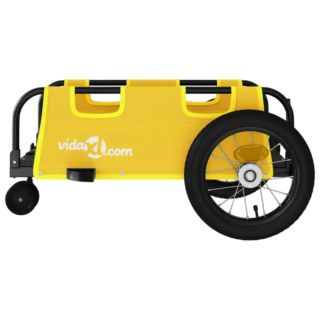 Bike Trailer Yellow Oxford Fabric and Iron 94183