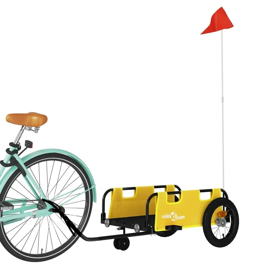 Bike Trailer Yellow Oxford Fabric and Iron 94183