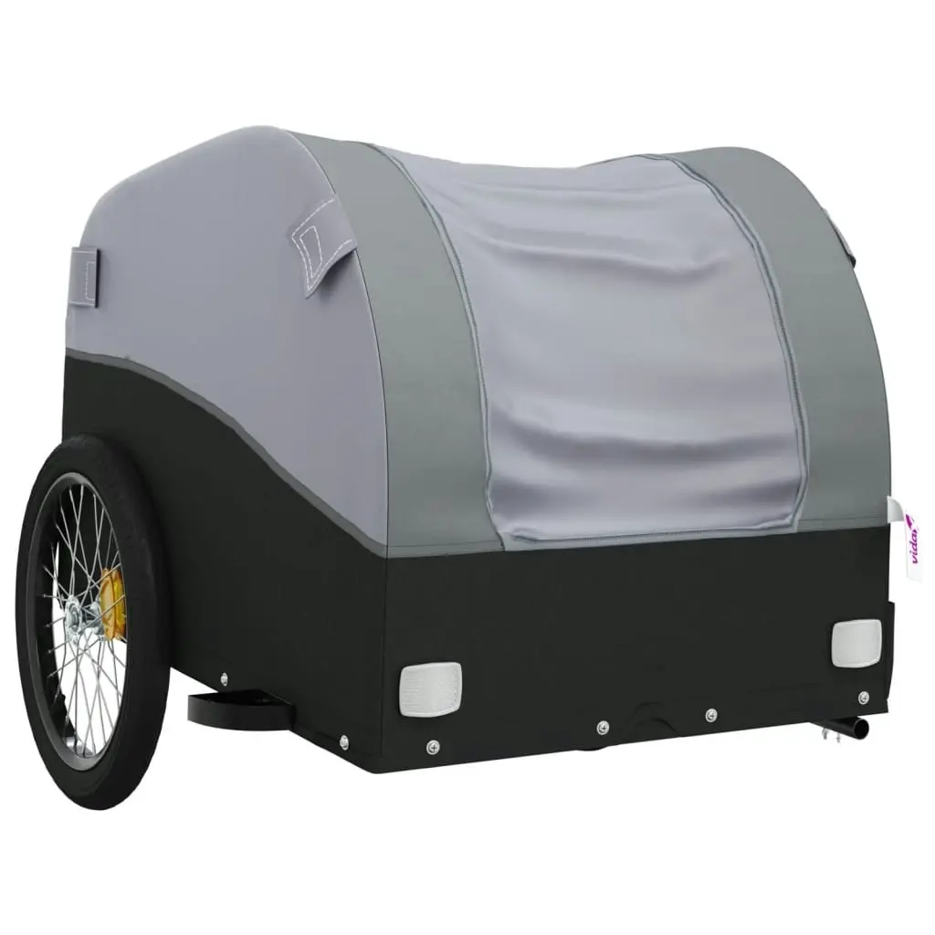 Bike Trailer Black and Grey 45 kg Iron 94126