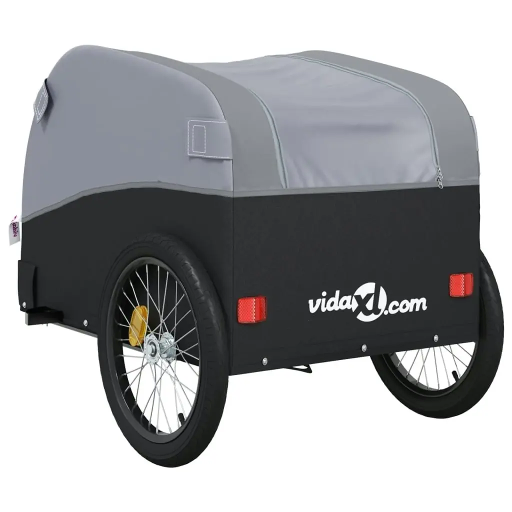 Bike Trailer Black and Grey 45 kg Iron 94126