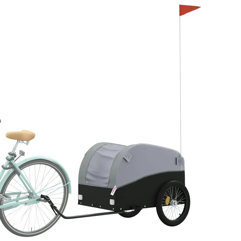 Bike Trailer Black and Grey 45 kg Iron 94126