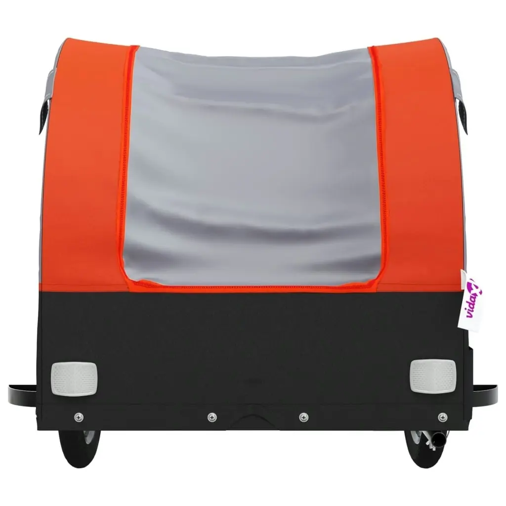 Bike Trailer Black and Orange 30 kg Iron 94117