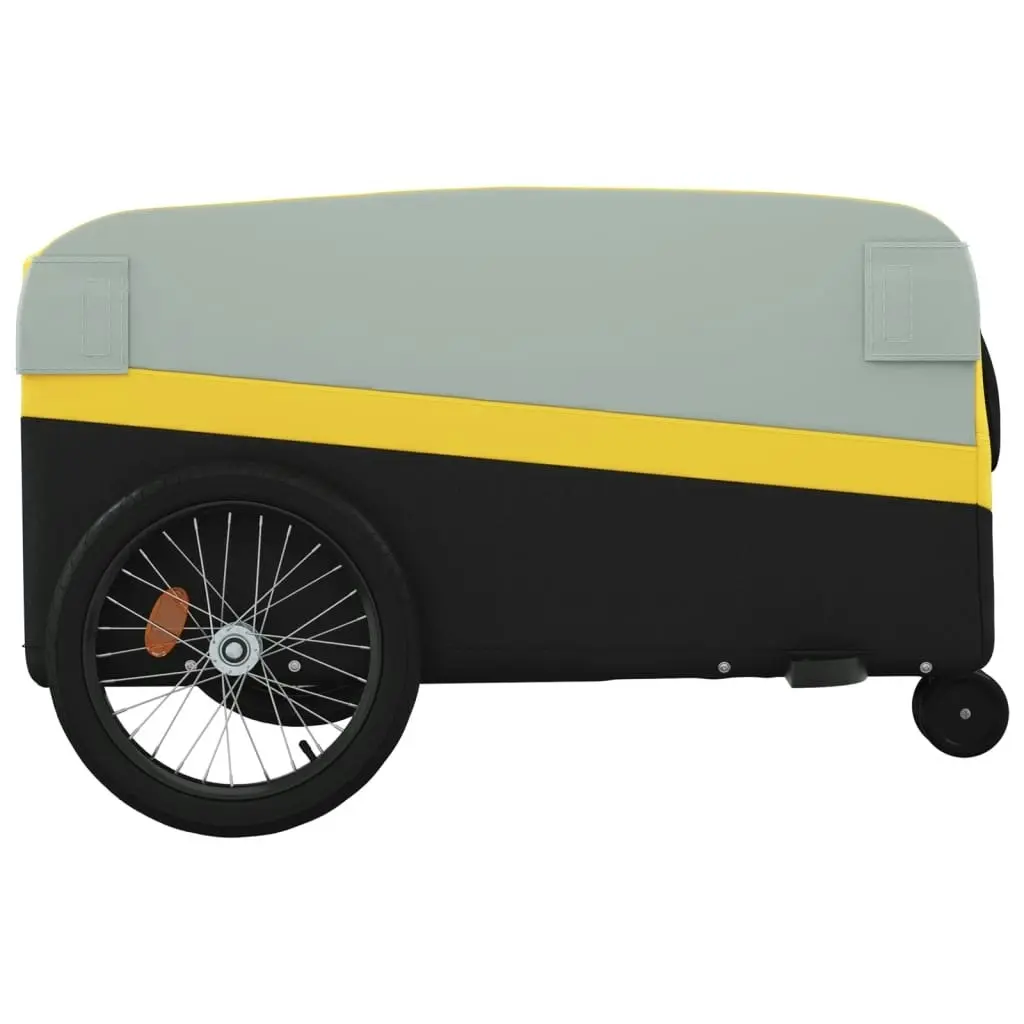 Bike Trailer Black and Yellow 45 kg Iron 94064