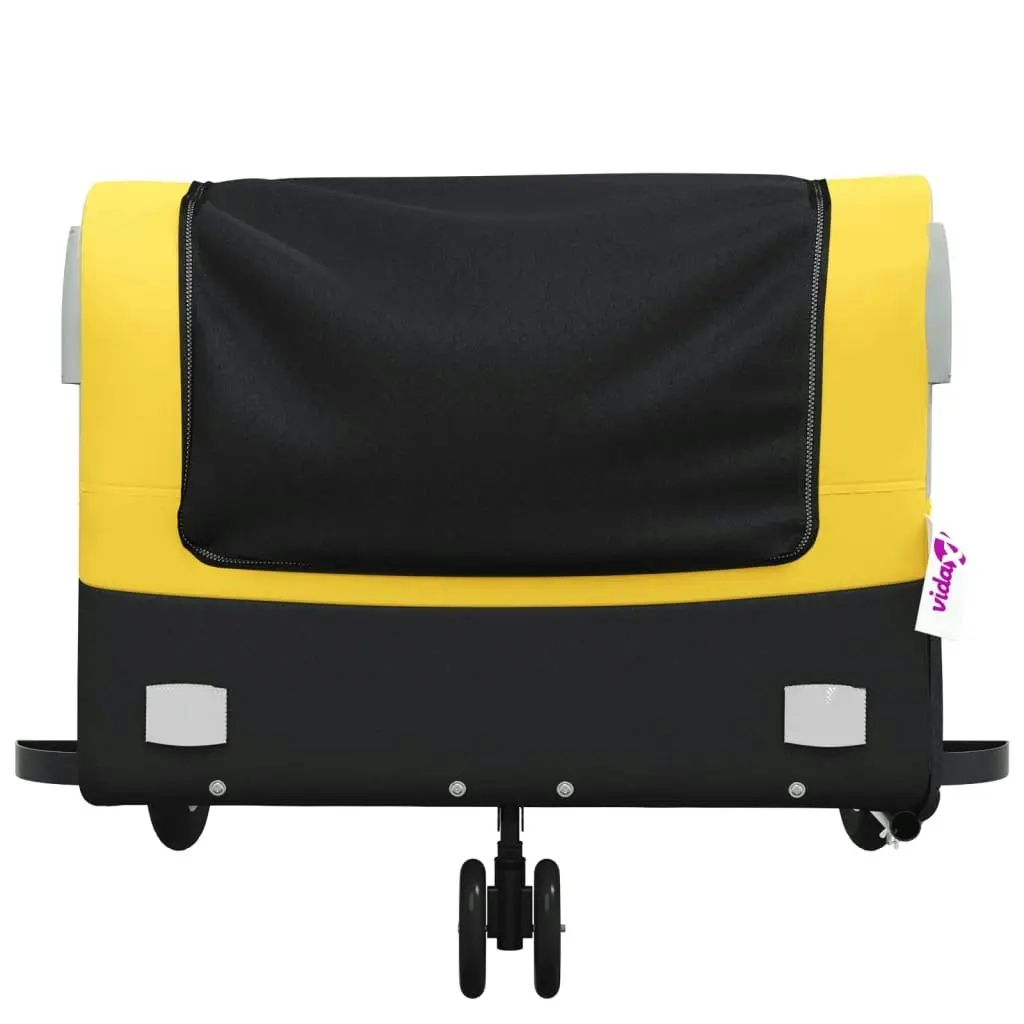 Bike Trailer Black and Yellow 45 kg Iron 94064