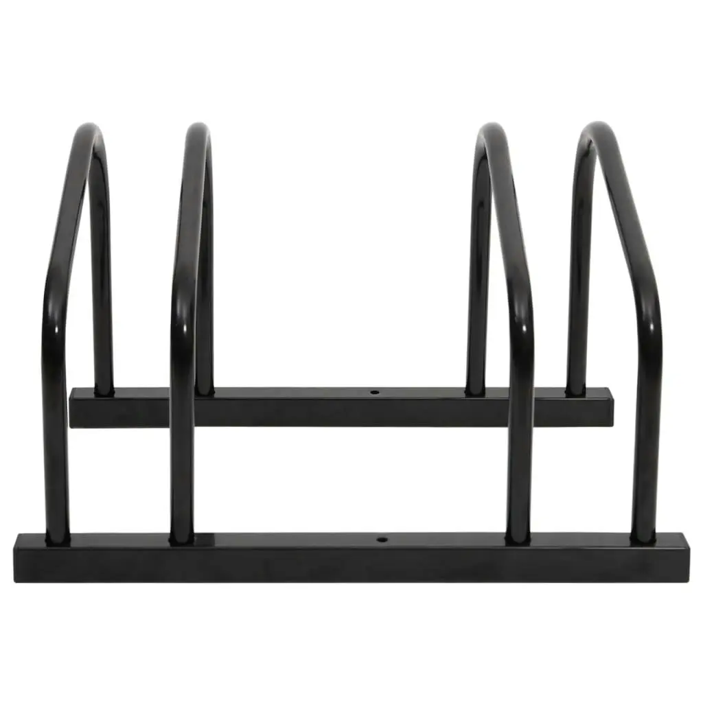 Bike Rack for 2 Bikes Black Steel 154422