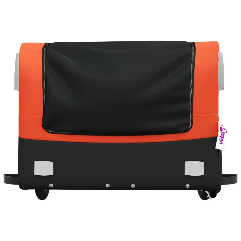 Bike Trailer Black and Orange 45 kg Iron 94047