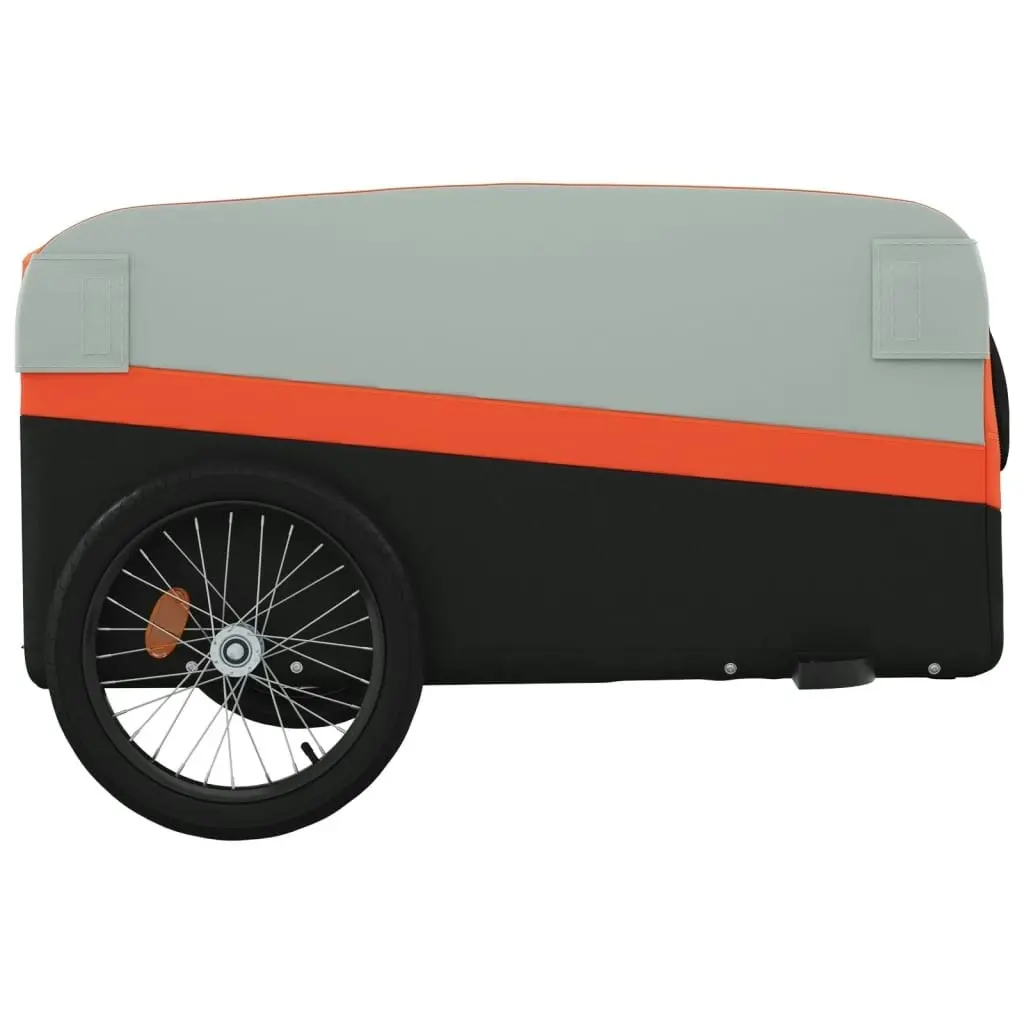 Bike Trailer Black and Orange 45 kg Iron 94047