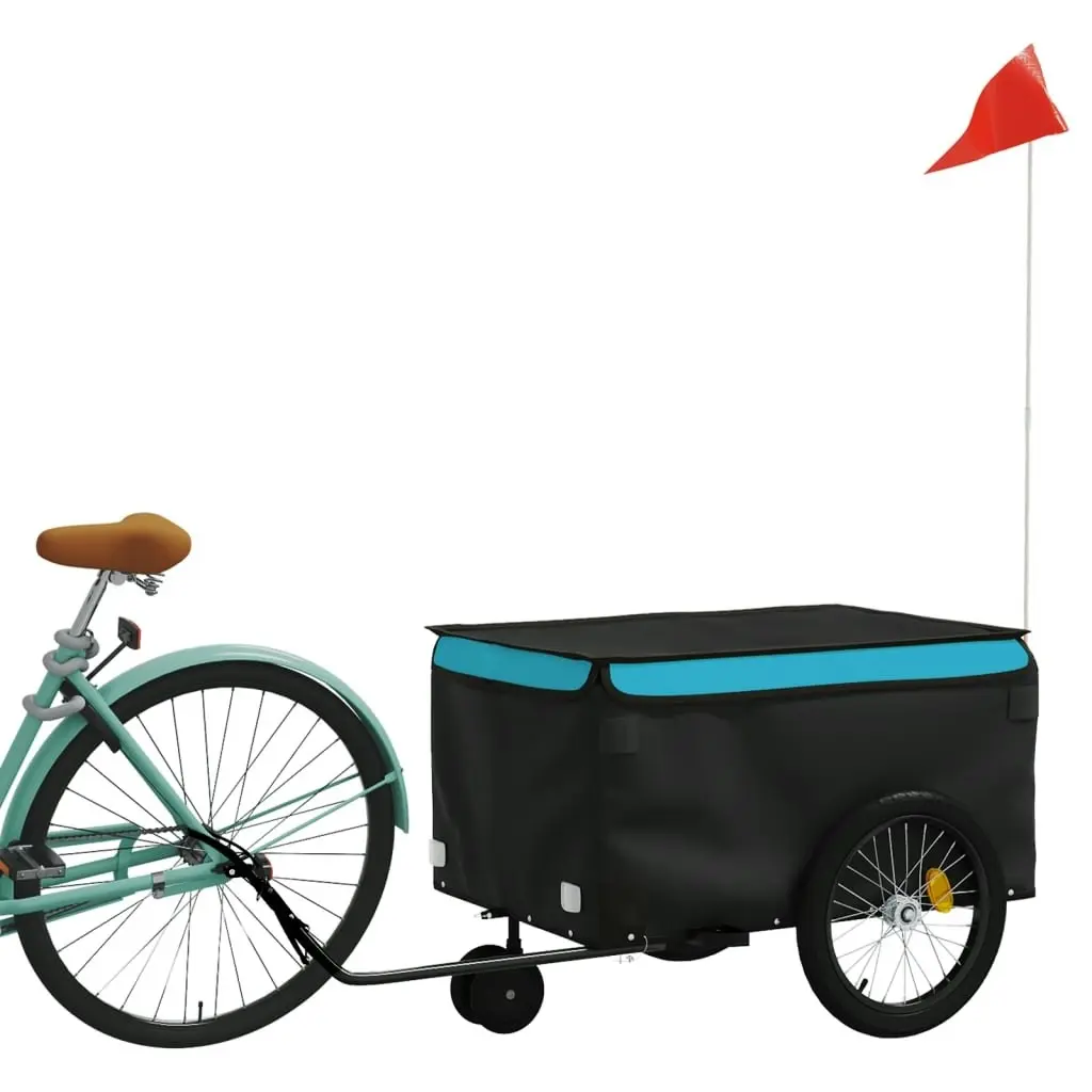 Bike Trailer Black and Blue 30 kg Iron 94100