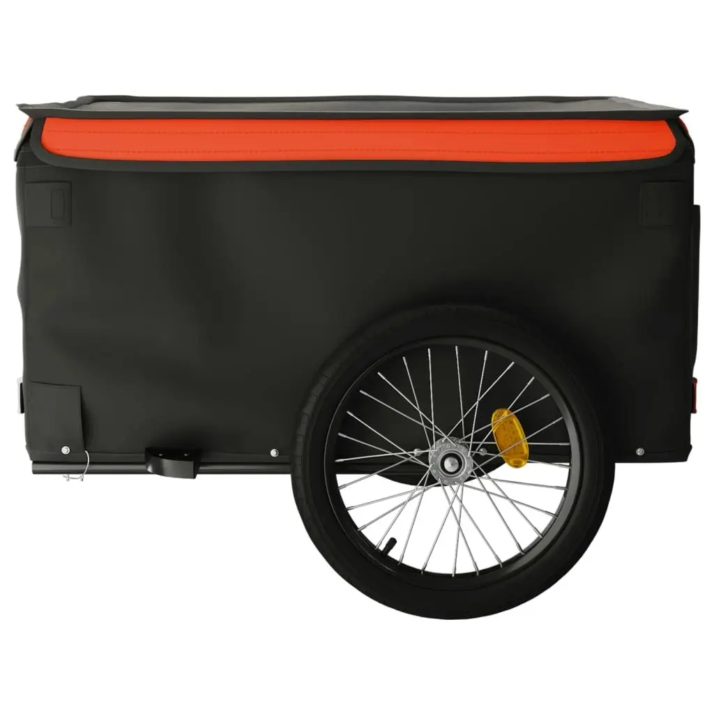 Bike Trailer Black and Orange 45 kg Iron 94089