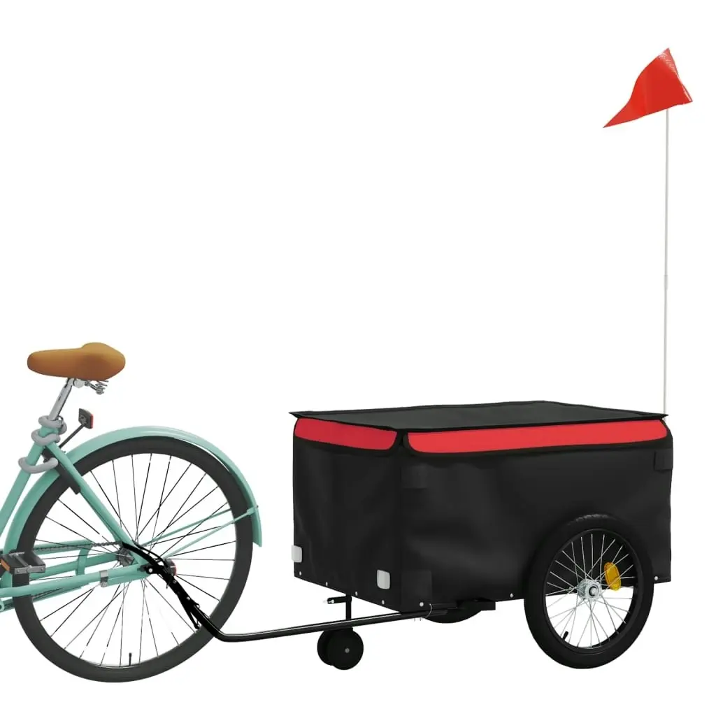 Bike Trailer Black and Red 45 kg Iron 94111