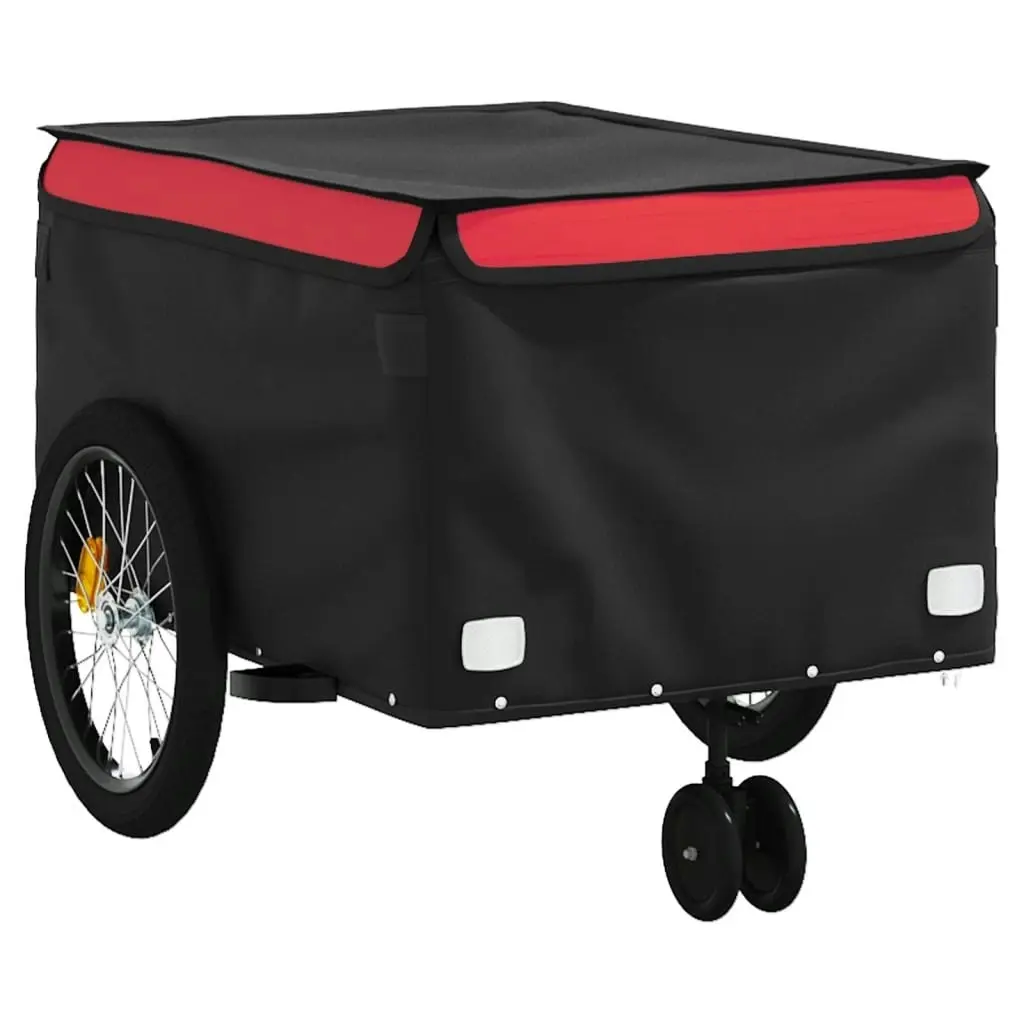 Bike Trailer Black and Red 45 kg Iron 94111