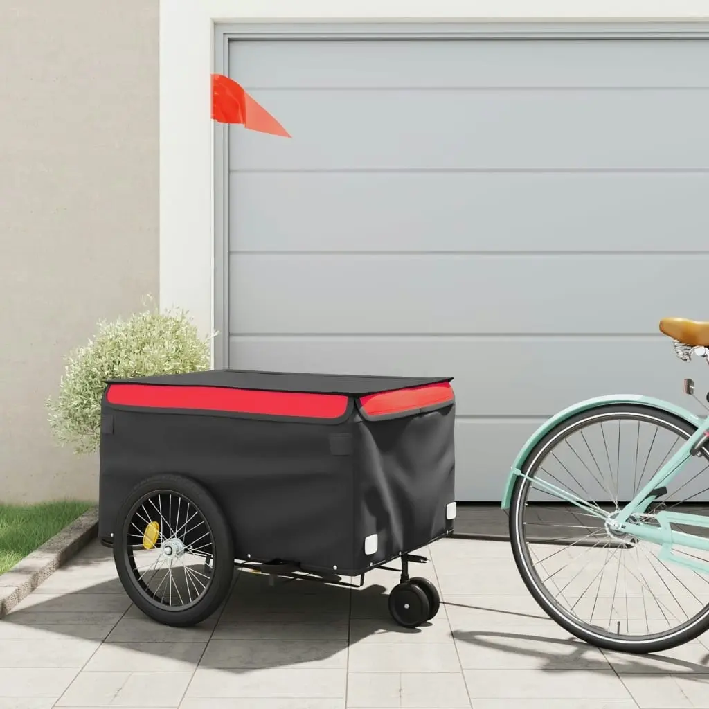 Bike Trailer Black and Red 45 kg Iron 94111