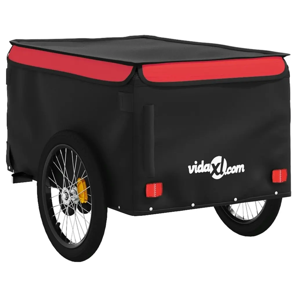 Bike Trailer Black and Red 45 kg Iron 94111