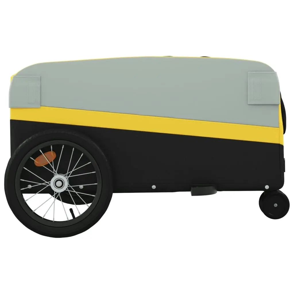 Bike Trailer Black and Yellow 45 kg Iron 94071