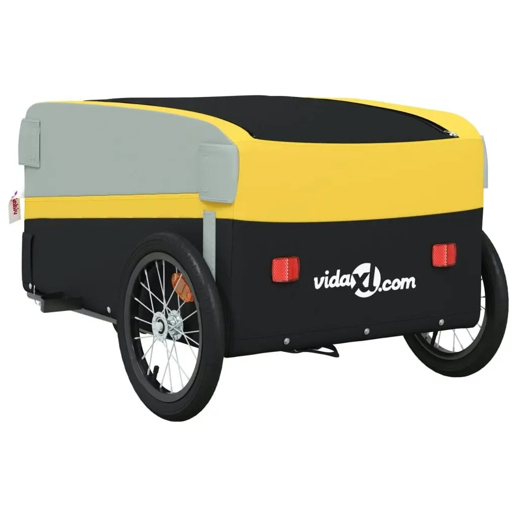 Bike Trailer Black and Yellow 45 kg Iron 94071