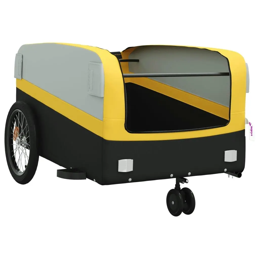 Bike Trailer Black and Yellow 45 kg Iron 94071