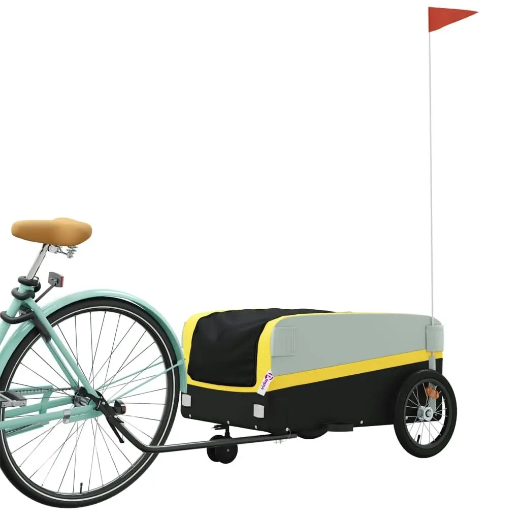 Bike Trailer Black and Yellow 45 kg Iron 94071