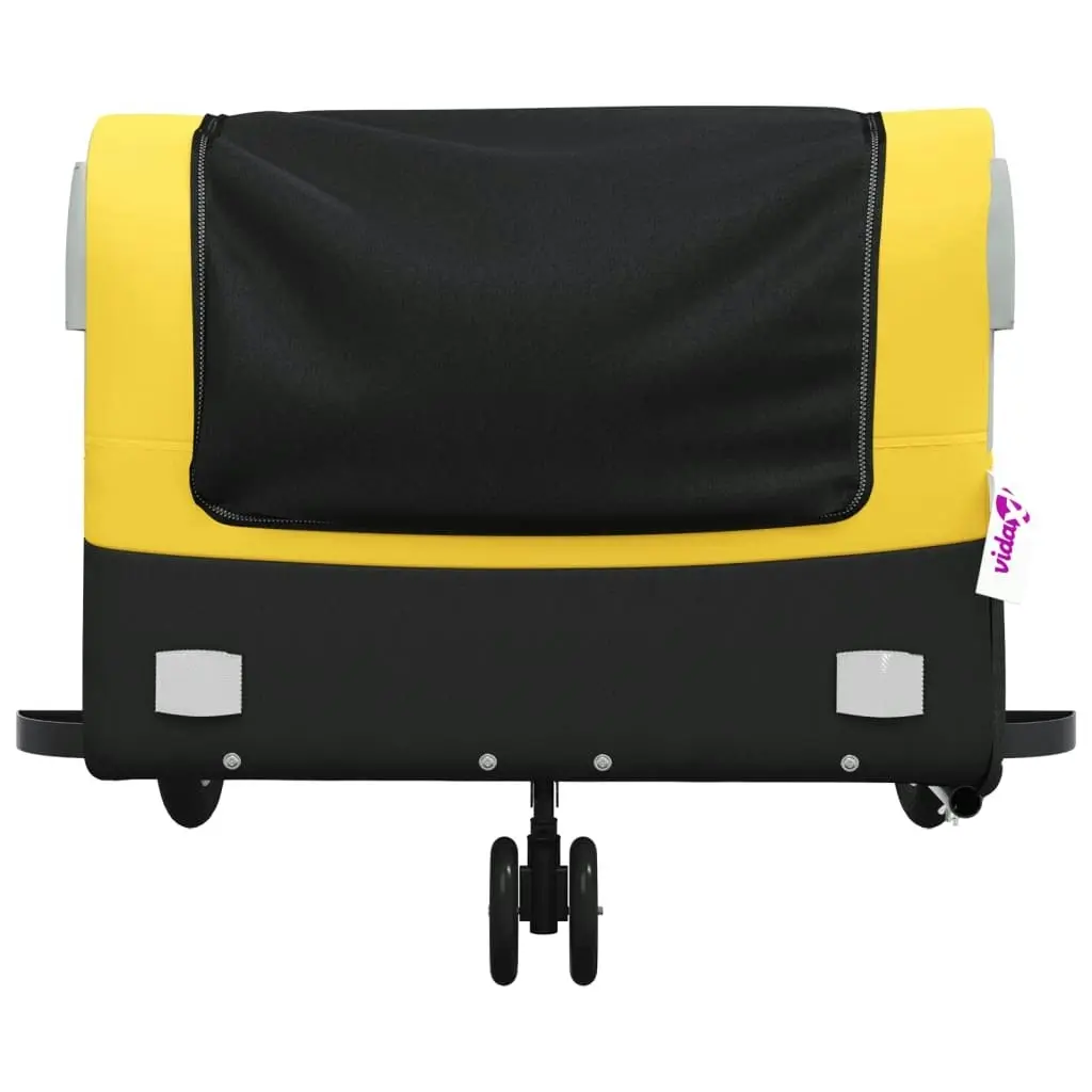 Bike Trailer Black and Yellow 45 kg Iron 94071