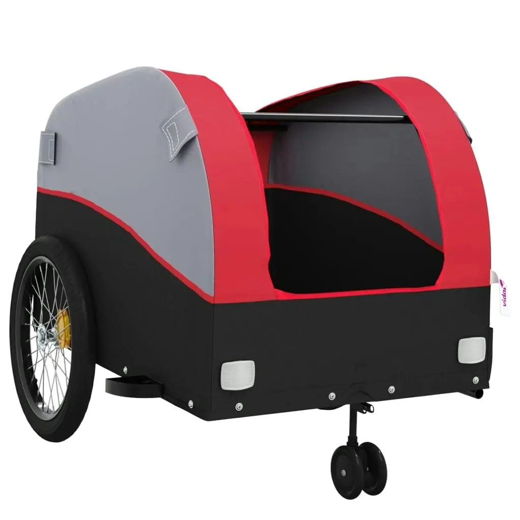 Bike Trailer Black and Red 45 kg Iron 94146