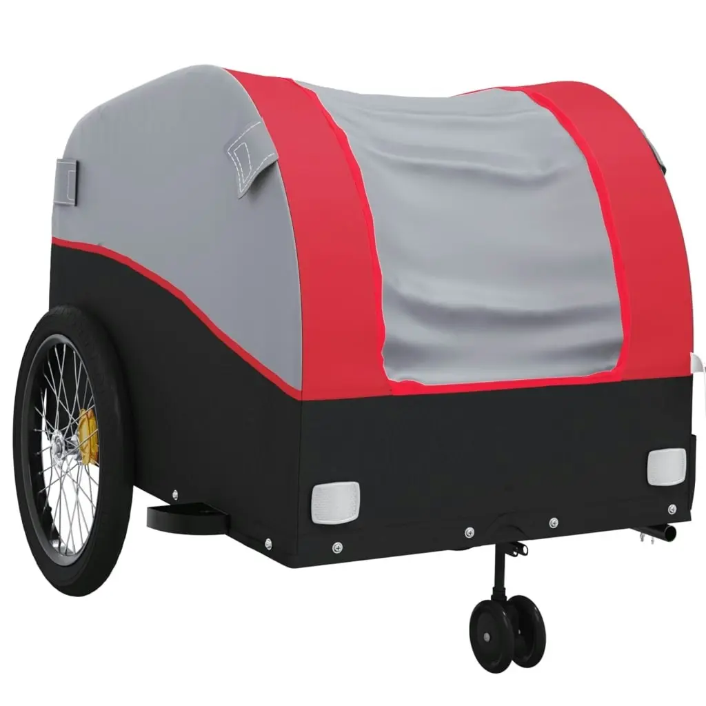 Bike Trailer Black and Red 45 kg Iron 94146